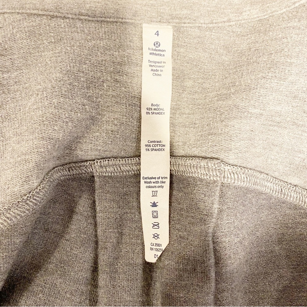 Lululemon | Coast Wrap Open‎ Front Cardigan in Heathered Mod Medium Grey Sz. 4 - Picture 15 of 16